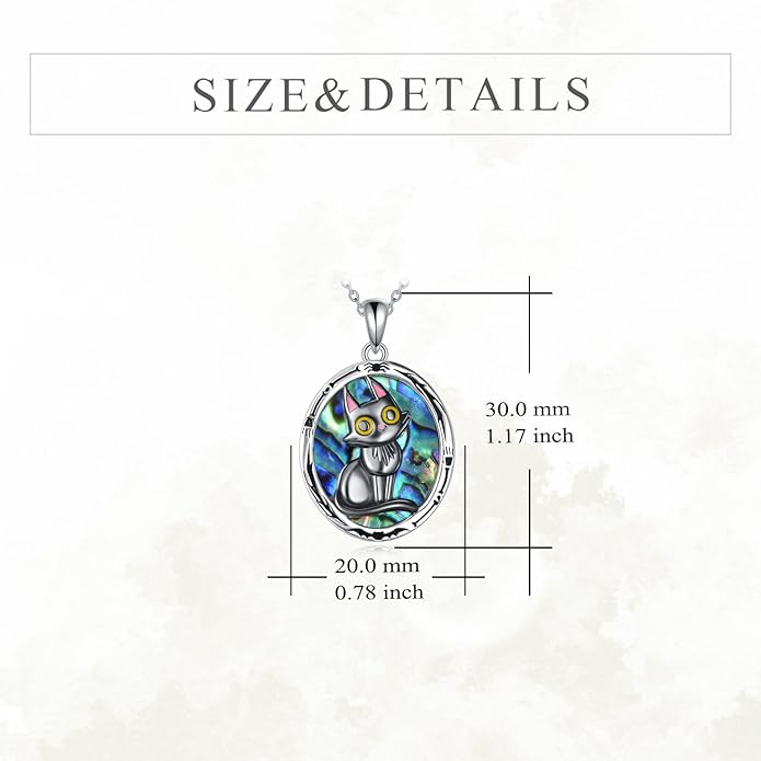 Cat Necklace Sterling Silver Cat Pendnat with Rose Quartz Pearl Jewelry Gifts for Women Cat Lovers