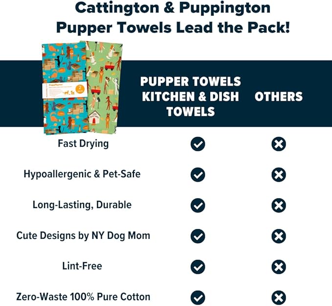 Dog and Cat Kitchen Towels - Dog and Cat Dish Towels for New Home Decorations - Gifts for Dog Moms and Cat Dads (Home Sweet Home)