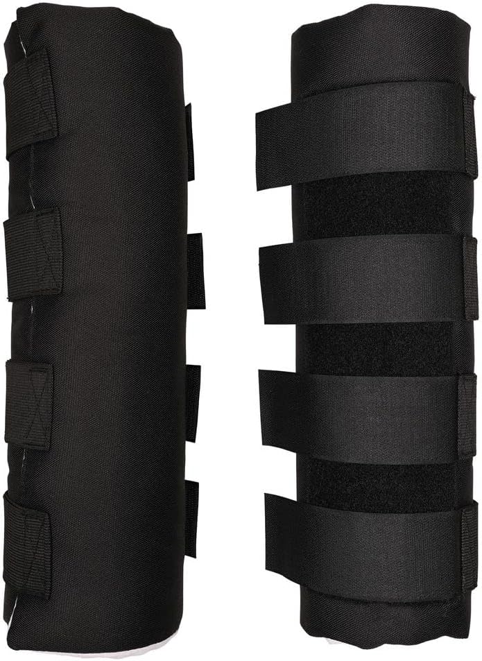 Dura-Tech Quick Wrap No Bow Leg Wraps for Horses | Size 14" | Color Black | Exceptional Leg Coverage | Versatile Use | Secure and Easy Application | Sold in Pairs