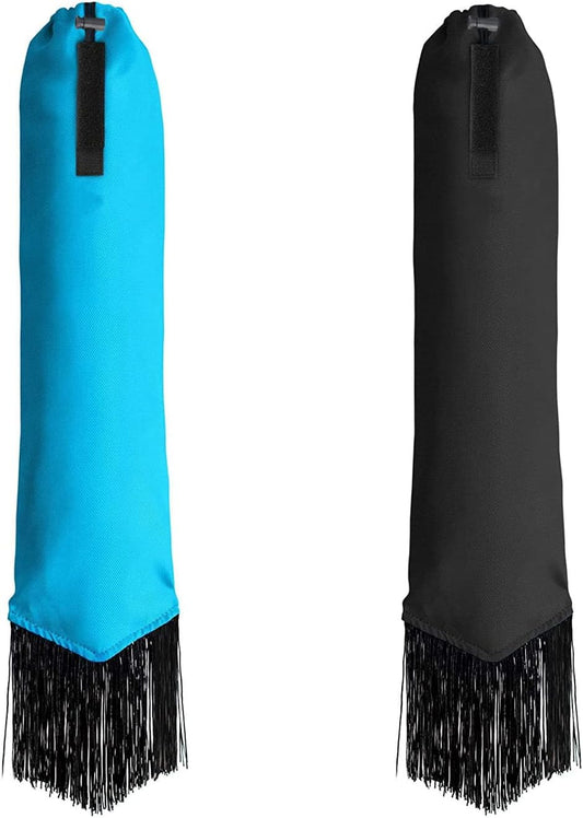 Horse Tail Bag - Pack of 2, Waterproof and Durable, Adjustable Large Opening for Easy Fit, Fringe Design Simulates A Fly Swatter, Protects Horse's Tail from Dirt, Breakage and Insects