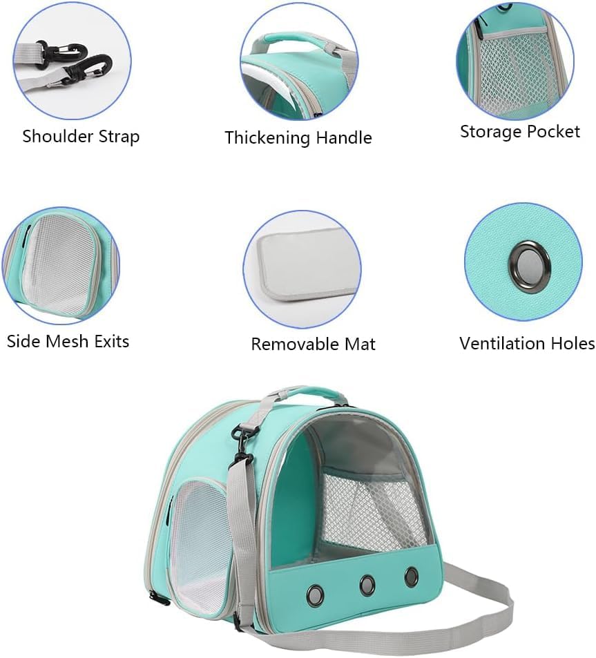 Reptile Travel Carrier Bag with Absorbent Pad Set, Pee Pad with Leak-Proof Quick-Dry Design for Guinea Pig,Portable Bearded Dragon Bag for Sugar Glider,Hedgehog,Rat,Bunny,Rat,Outdoor Used