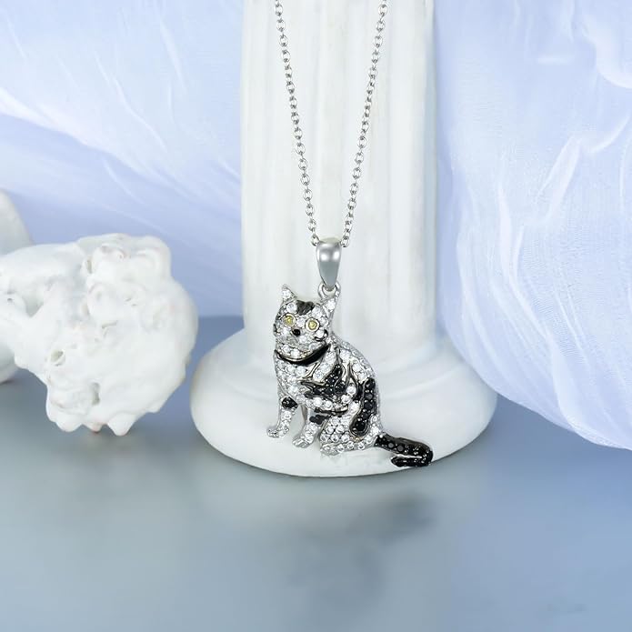 Cat Necklaces 13 Breeds of Cats Necklaces S925 Sterling Silver Cat Pendant for Women