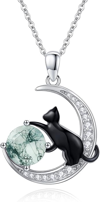 Animal Necklace 925 Sterling Silver Cat/Dog/Fox/Axolotl/Highland Cow Pendant Necklace Cute Animal Jewelry Graduation Gifts for Women