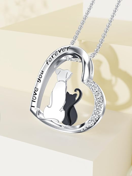 Dorunmo Animal Necklace 925 Sterling Silver Owl/Sloth/Axolotl/Dolphin Necklace Celtic Knot Pendant Birthday Anniversary Animal Jewelry for Women Friends Animals Lover