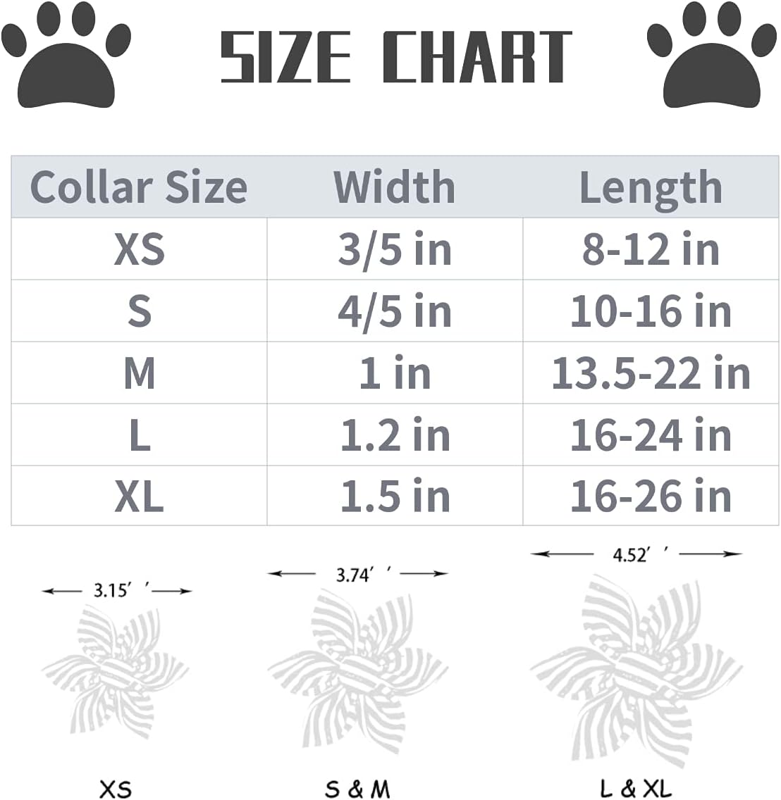 Lionet Paws Dog Collar with Flower - Cute Cotton Adjustable Flower Dog Collar with Metal Buckle for Medium Dog Girl Gift, M, Neck 13.5-22in