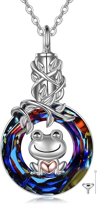 POPLYKE 925 Sterling Silver Urn Necklace for Ashes for Women Cremation Necklace for Ashes Keepsake Jewelry for Human