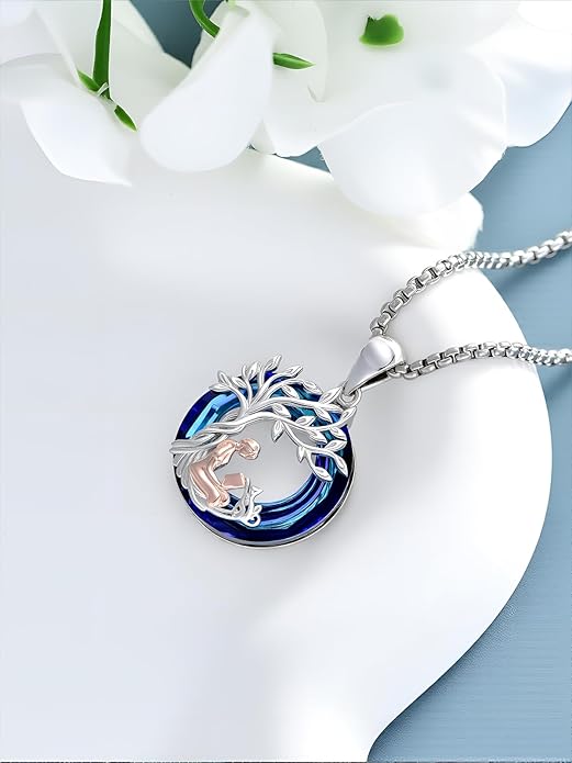 Cat Necklace Celtic Moom/Book Lovers/Cat Lovers Pendant Necklace Birthday Anniversary Graduation Jewelry Gift for Women