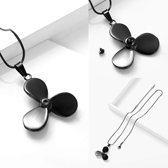 Flower Cremation Ashes Jewelry Cremation Necklace Memorial Locket for Ashes Keepsake Urn Pendants for Women/Men