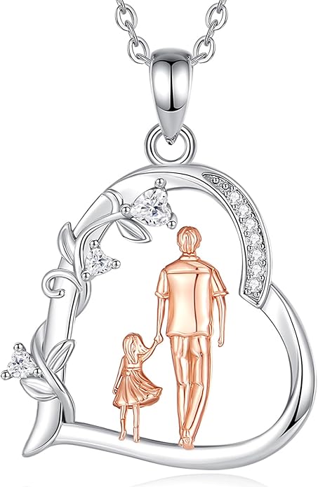 EUDORA Sterling Silver Mother Daughter Necklace for Women, Mama Son Daughter Necklace Pendant for Mom and Daughter,Mom Jewelry from Daughter Mother's Day Gift for Mother Daughter Aunt Grandma