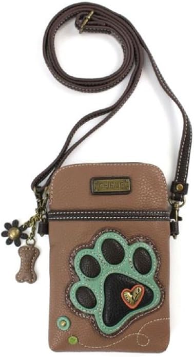 CHALA Cell Phone Crossbody Purse-Women PU Leather/Canvas Multicolor Handbag with Adjustable Strap