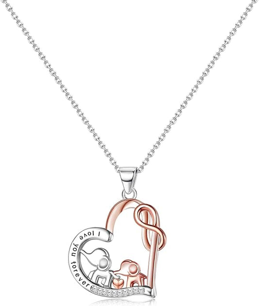 Penguin/Elephant/Frog Mushroom/Cat/Fox/Highland Cow/Axolotl/Yorkie Necklace Jewelry for Women Birthday Christmas Gifts