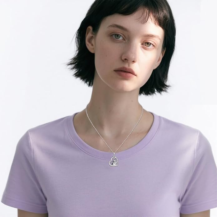 Dog Cat Necklace Pendant 925 Sterling Silver Pet Jewelry Gifts for Women