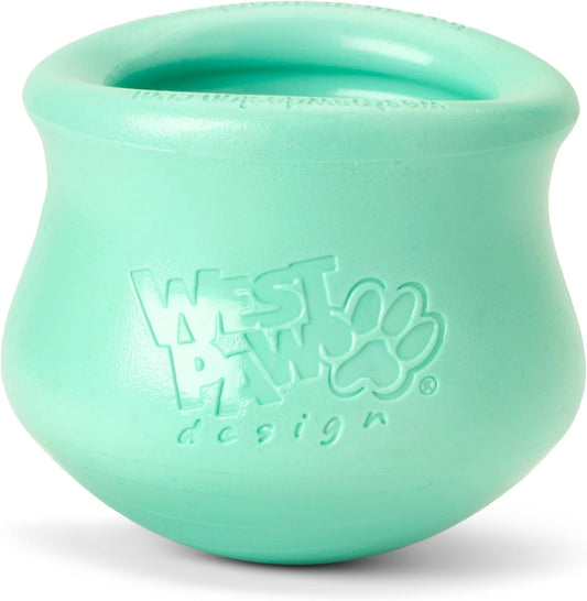 WEST PAW Zogoflex Limited Edition Toppl Treat Dispensing Dog Toy Puzzle – Interactive Chew Toys for Dogs – Dog Toy for Moderate Chewers, Fetch, Catch – Holds Kibble, Treats, Small 3", Mint