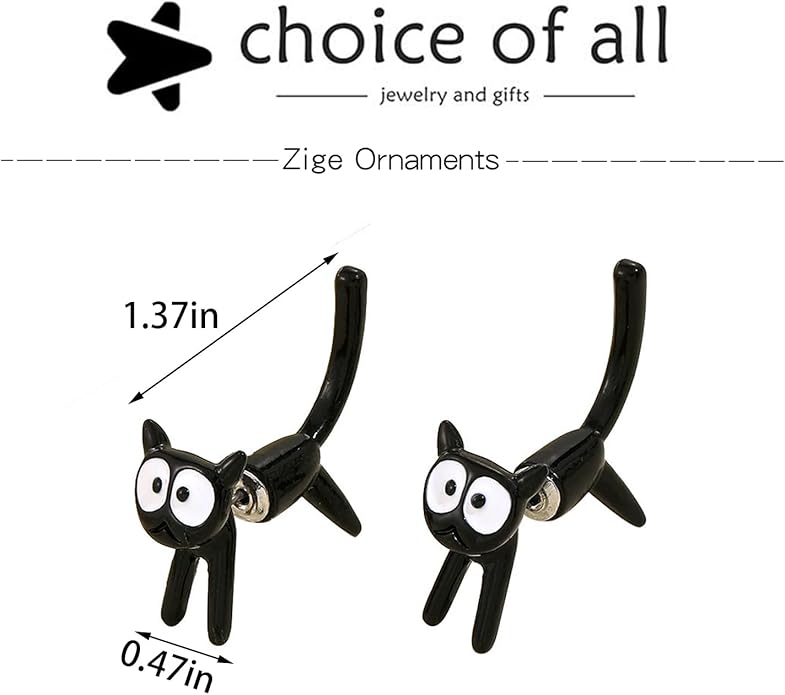 Cat Earrings for Women Trendy Stuff Mothers Day Gifts Funny Animal Stud Earrings Jewelry Gifts for Cat Lovers Birthday Christmas