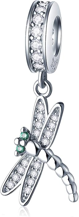 GEMDAZZ Animal Theme Charms in 925 Sterling Silver, Cute 3D Polar Bear, Frog, Cicada, Ladybug, Bee, Dragonfly Beads fit European Women Bracelet, Gift for Birthday/Christmas/Friends/Mom/Lover