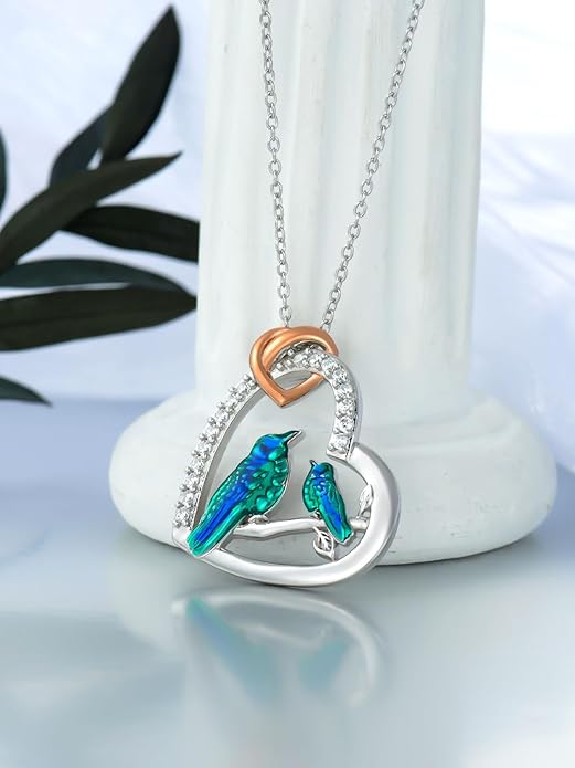 Mothers Day Gift for Mom 925 Sterling Silver Mama Bear/Dinosaur/Cat/Bird/Chicken Necklace with 1 2 3 4 5 Cubs Jewelry for Women Wife Grandma