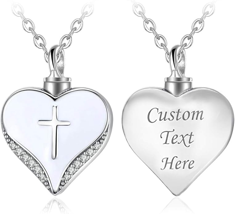 EUDORA Sterling Silver Urn Necklace for Ashes for Women Men, Ash Pendant for Human Cat Dog Ashes, Necklace for Ashes of Loved One Dad Mom Papa Pet Cremation Souvenir Jewelry for Funeral, 20inch