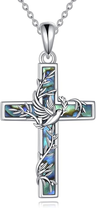 YFN Cross Necklace Sterling Silver Religious Cross Pendant Jewelry Christian Gifts for Women Men