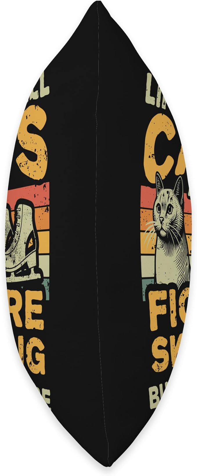 Retro Life Isn't All Cats And Figure Skating Throw Pillow