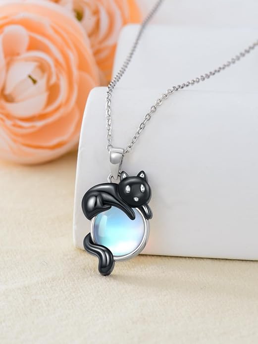 Dorunmo Animal Necklace 925 Sterling Silver Owl/Sloth/Axolotl/Dolphin Necklace Celtic Knot Pendant Birthday Anniversary Animal Jewelry for Women Friends Animals Lover