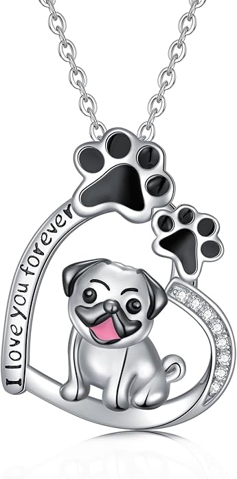 Dog Cat Necklace Pendant 925 Sterling Silver Pet Jewelry Gifts for Women