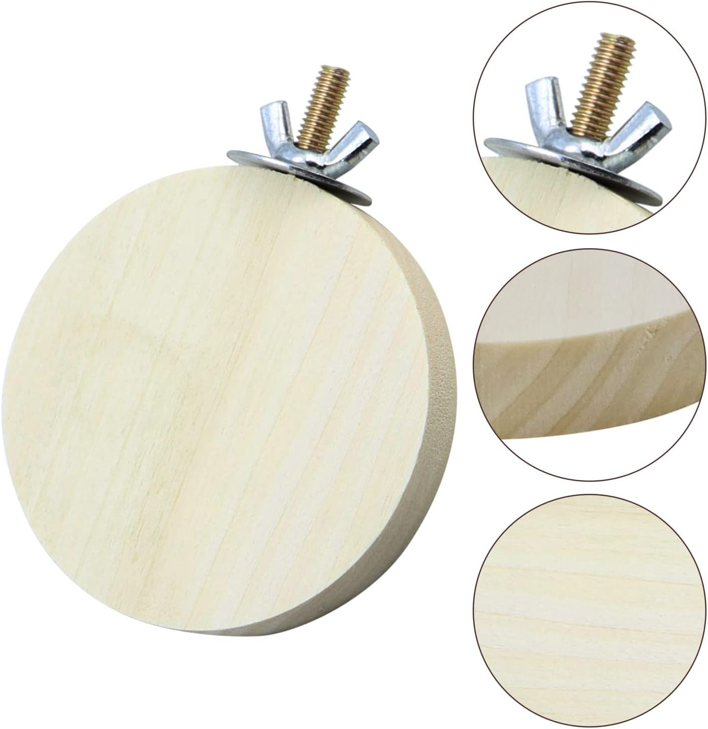 2 Pieces Bird Perch Platform Wooden Stand Toy for Small Bird Parrot Parakeet Cockatiel Budgie Lovebirds Conures Finches Rat Cage Accessories