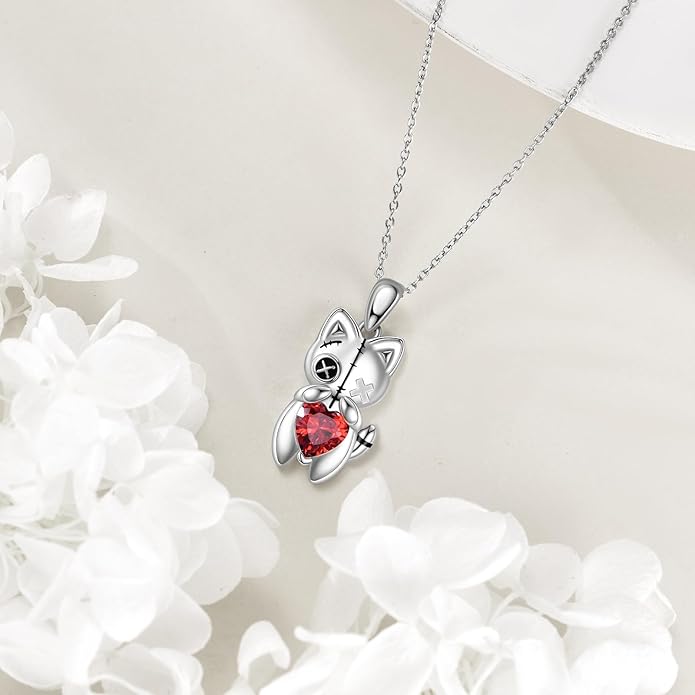 YFN Gothic Necklace Sterling Silver Wiccan Witch Pendant Goth Jewelry Witchy Gifts for Women Men