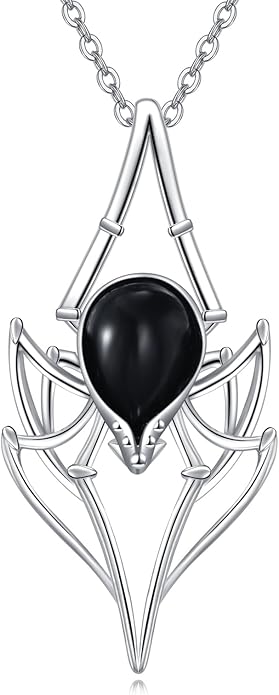 POPLYKE Spider/Butterfly/Fox/Killer Whale/Pande/Shark/Cat/Owl/Mermaid/Dragonfly Necklace 925 Sterling Sliver Animal Necklace Pendant Jewelry Gifts for Women