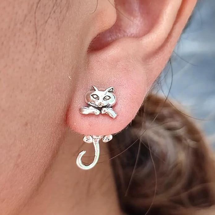 Cat Earrings for Women Trendy Stuff Mothers Day Gifts Funny Animal Stud Earrings Jewelry Gifts for Cat Lovers Birthday Christmas
