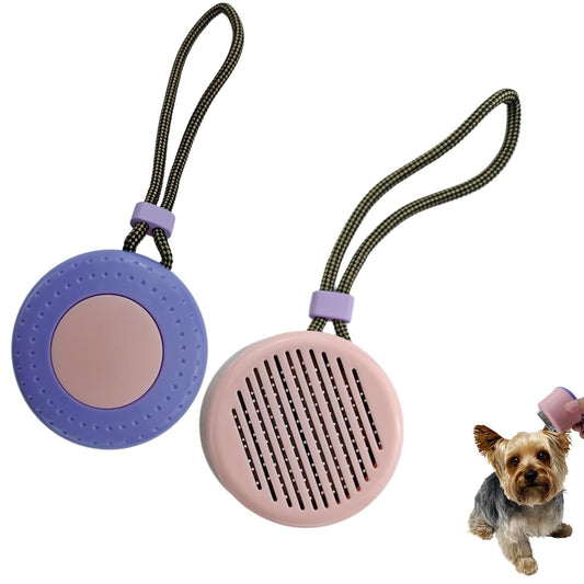 Self Cleaning Retractable Slicker Brush for Puppy and Cats, Grooming Tool with Hanging Rope, Fit for Yorkies, Pomeranians, Maltese, Shih Tzus, Toy Poodles and Maltipoos