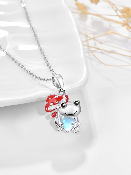 Dreamboat Moonstone Animal Pendant Necklace for Women 925 Sterling Silver Cute Animals Jewelry Gifts