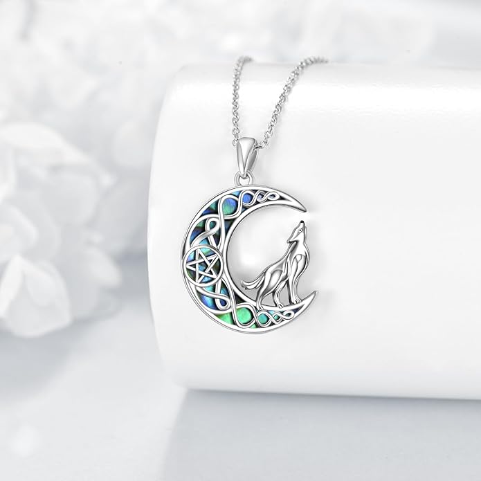 YAFEINI Animal Necklace Sterling Silver Moonstone/Turquoise/Abalone Shellfish Pendant Animal Necklace Cute Animal Jewelry Birthday Gifts Woman