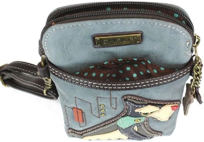 CHALA Cell Phone Crossbody Purse-Women PU Leather/Canvas Multicolor Handbag with Adjustable Strap