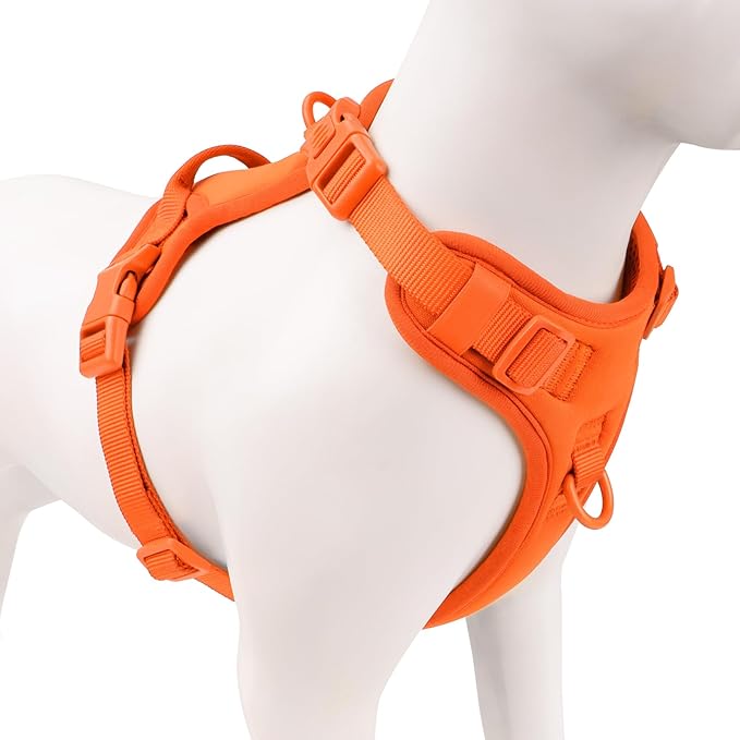 No Pull Dog Harness, Puppy Vest with Front Clip for Small Medium Large Sized Dog(Orange,S)