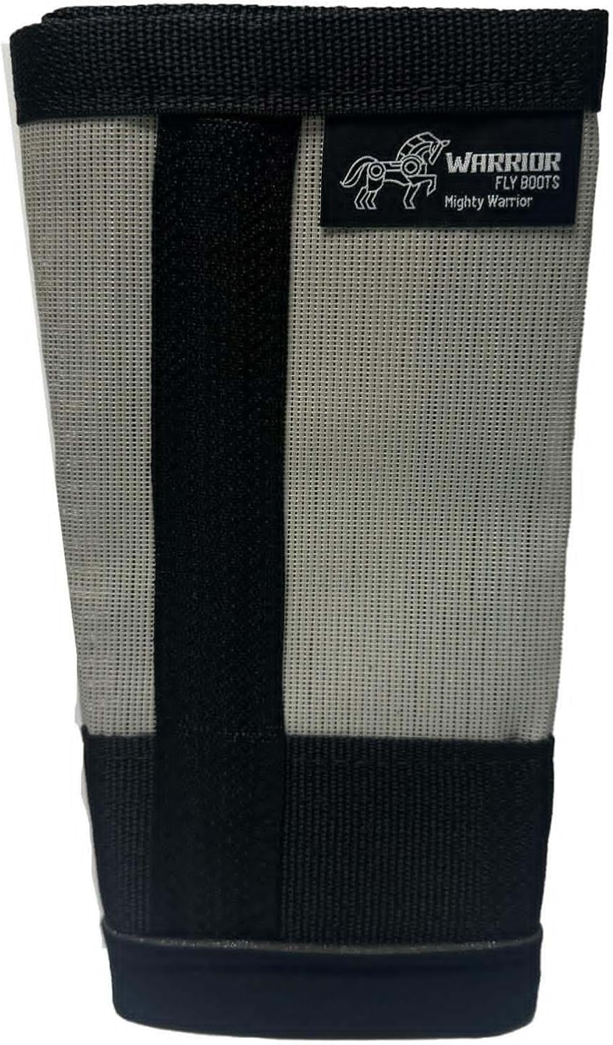 Warrior Fly Boots for Donkeys, Ponys, or Yearlings - Breathable Mesh Horse Boots for Fly Protection & Leg Comfort - Set of 4 (Mighty Warrior, Gray)