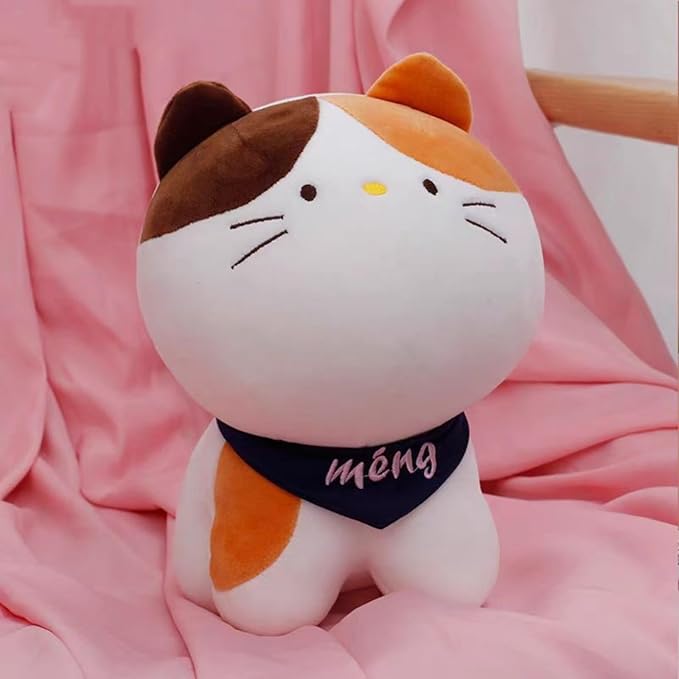 Ryttir 10" Chubbier Large Cat Stuffed Animal,Soft Cat Plush Stuffed Cat Pillow for Kids and Adults - Perfect Christmas Décor Cat Gifts for Cuddling and Room Decoration