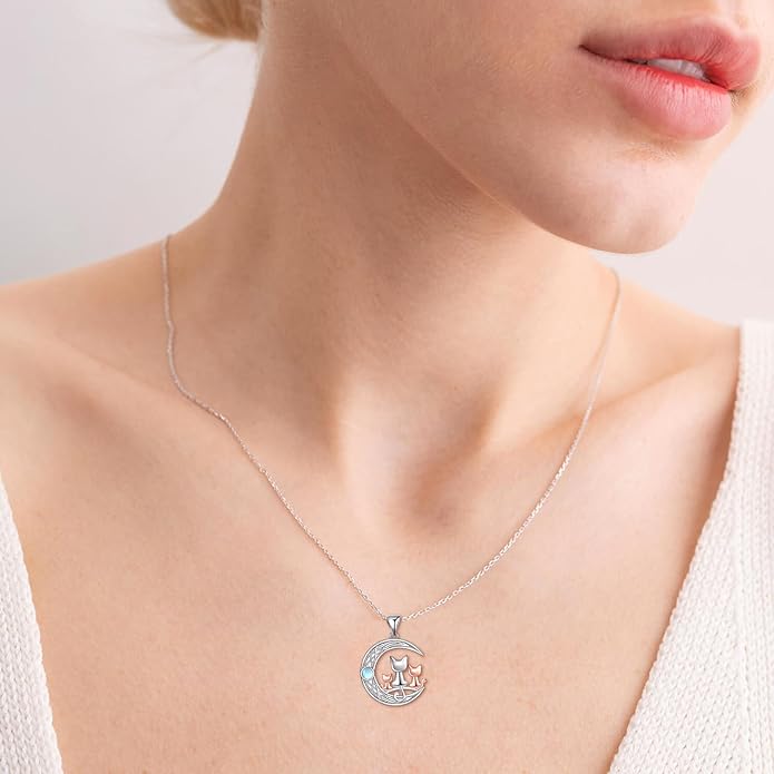 Penguin/Elephant/Frog Mushroom/Cat/Fox/Highland Cow/Axolotl/Yorkie Necklace Jewelry for Women Birthday Christmas Gifts