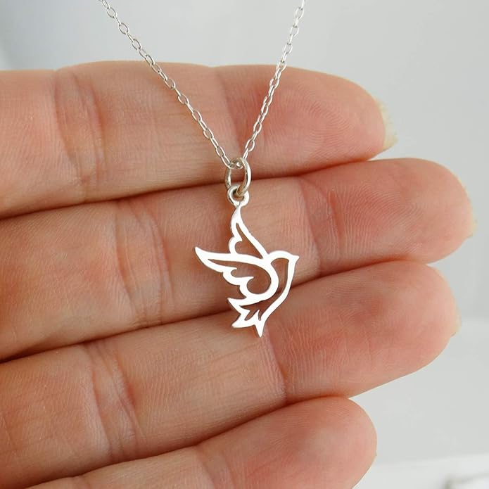 FashionJunkie4Life Sterling Silver Bird Pendant Necklaces for Women