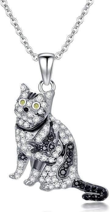 Cat Necklaces 13 Breeds of Cats Necklaces S925 Sterling Silver Cat Pendant for Women