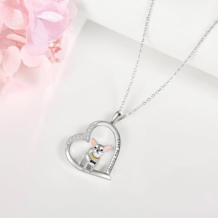 Capybara/Squirrel/Chihuahua Necklace Sterling Silver Chihuahua Squirrel Jewelry Capybara Gifts for Women
