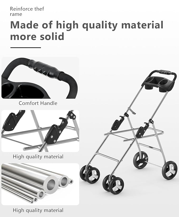 Pet Stroller with 4 Wheels for Small/Medium Pets,Travel Foldable Detachable Carrier for Dog Cat Cage Jogger Stroller, Rear Wheel Breaks, Storage Basket, Visible Mesh Weather Cover (Black)