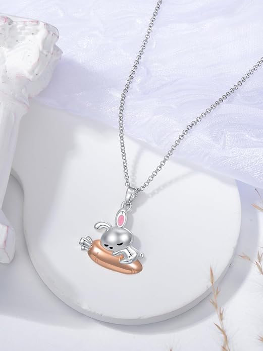 Dorunmo Animal Necklace 925 Sterling Silver Owl/Sloth/Axolotl/Dolphin Necklace Celtic Knot Pendant Birthday Anniversary Animal Jewelry for Women Friends Animals Lover