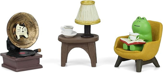 Cute Mini Frog Figurine with Small Sofa Resin Frog Figure for Office Home Decor - Cute Frog Gift for Frog Lovers