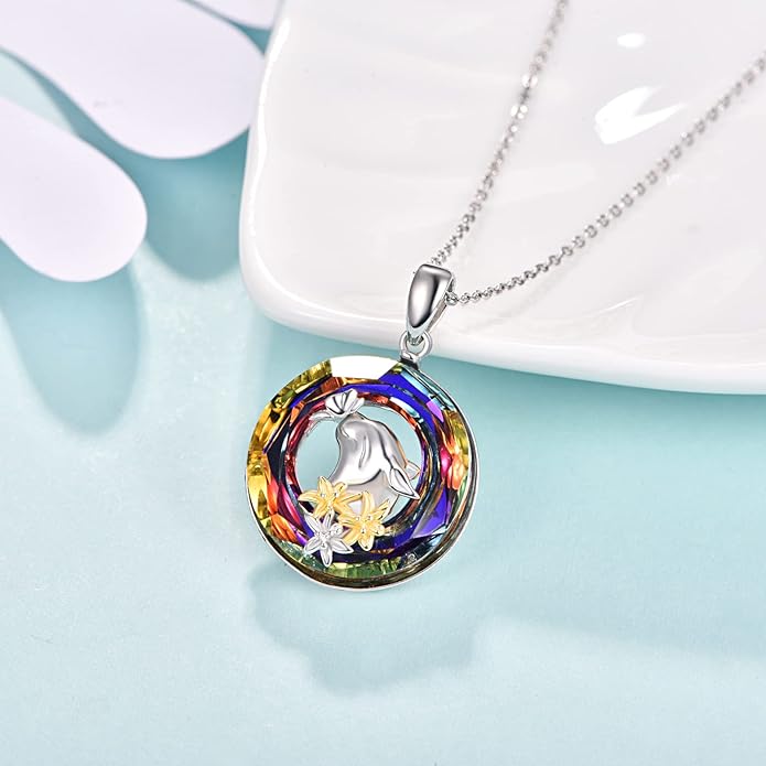 Dreamboat Sterling Silver Cat Necklace for Women Crystal Necklace Cute Animal Necklace Kitten Necklace Cat Pendant Friendship Cat Jewelry Gifts