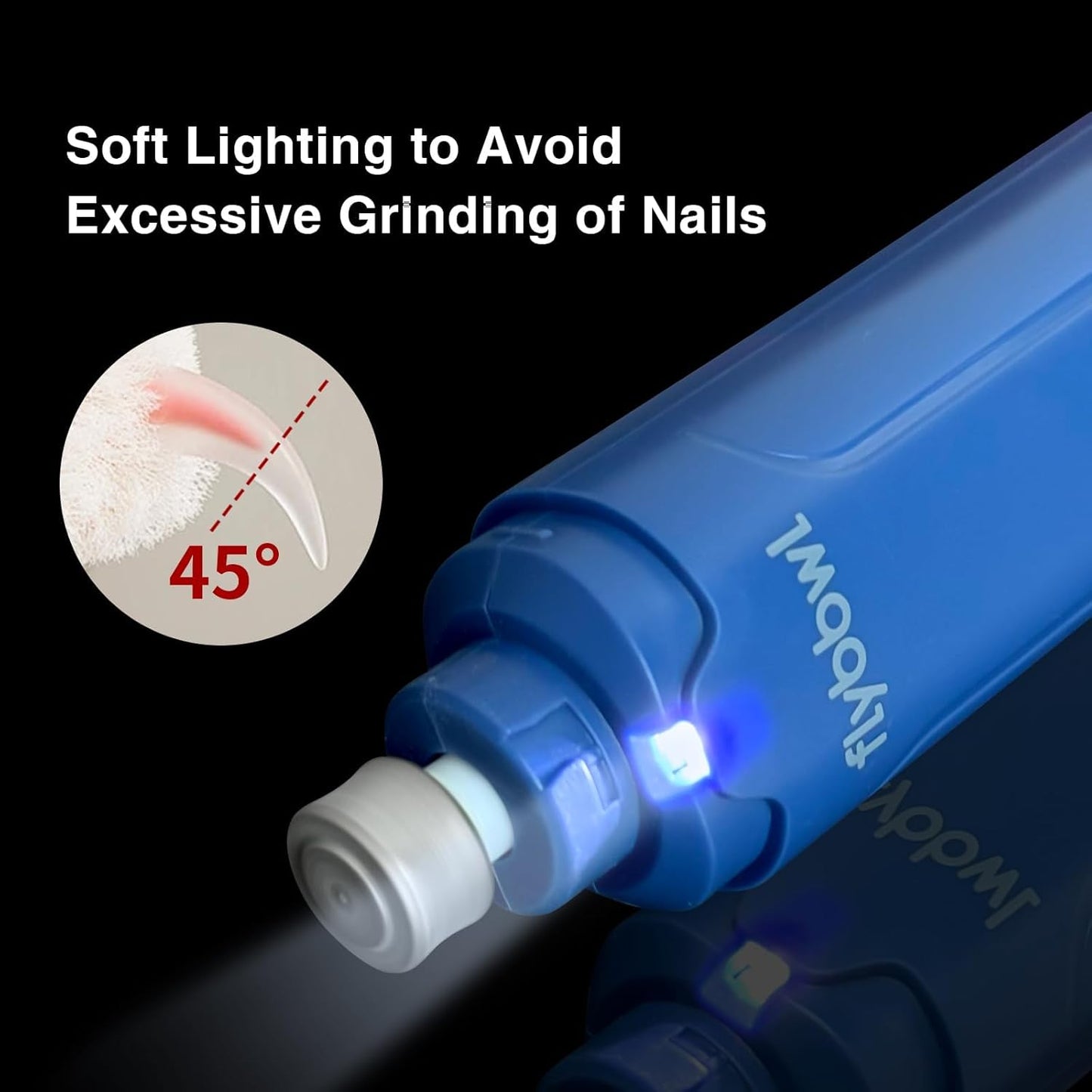 Dog Nail Grinder Quiet: Silent Grind Pro Dog Nail Trimmers - Cat Nail Clippers for Indoor Cats - Dog Nail Trimmers for Large Medium Small Dogs and Cats