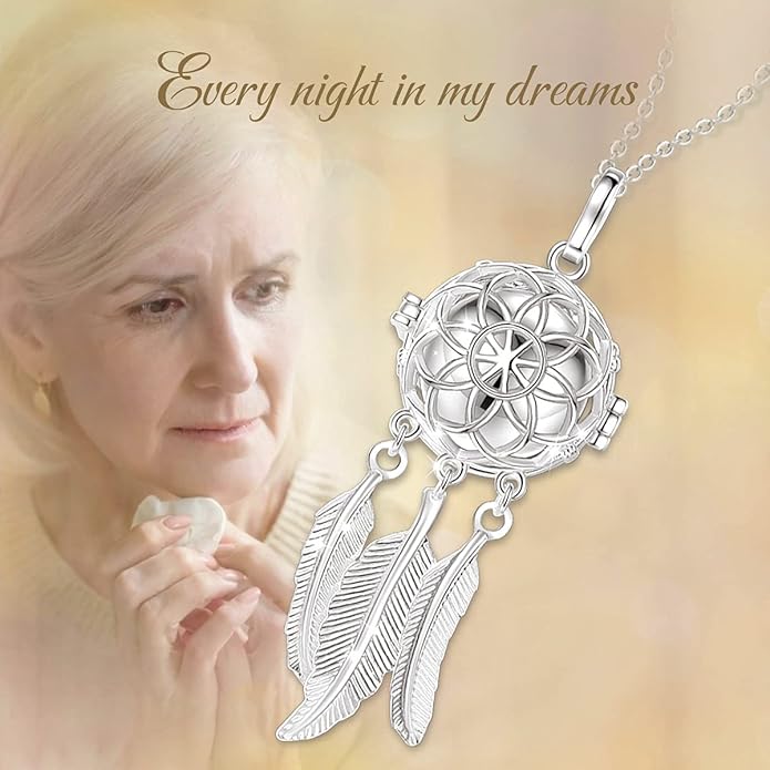 INFUSEU Unique Urn Necklaces for Ashes for Women, Cremation Jewelry for Human Pet Ashes, 24 Inch Chain