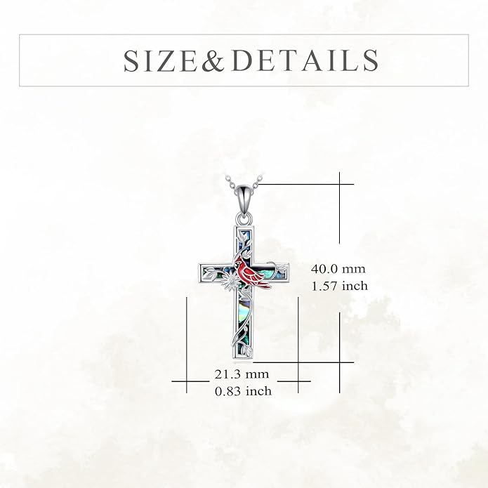 YFN Cross Necklace Sterling Silver Religious Cross Pendant Jewelry Christian Gifts for Women Men