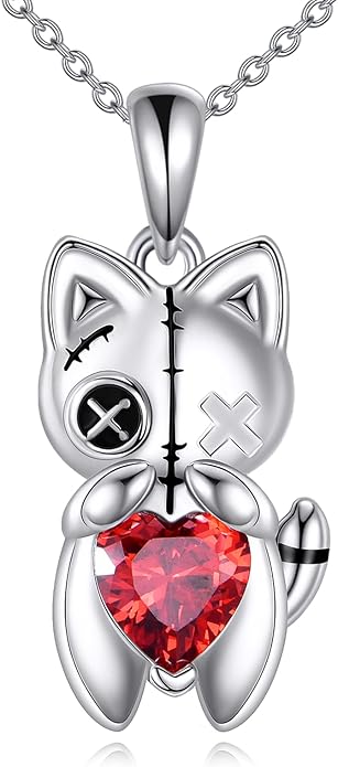 YFN Gothic Necklace Sterling Silver Wiccan Witch Pendant Goth Jewelry Witchy Gifts for Women Men