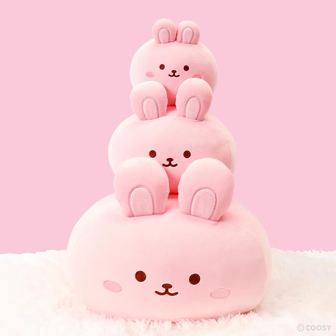 Anirollz Stuffed Animal Plush Toy – 15" Large Plush Doll | Soft, Squishy, Cute, Comfort, Safe | Birthday Gift Pillow with Cute Character Pink Bunny Rabbit Bunniroll