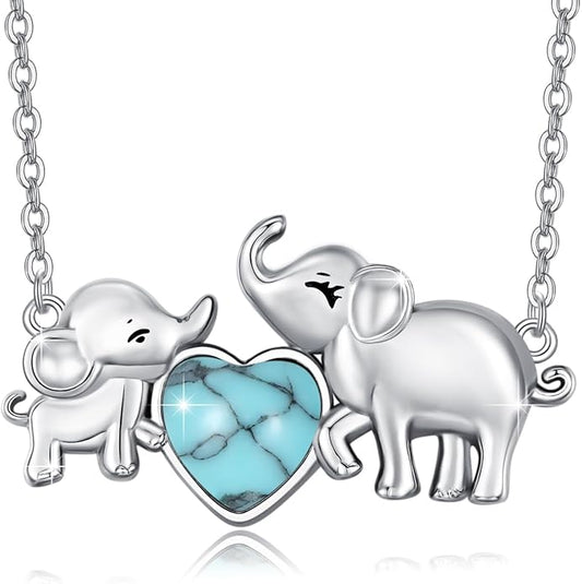 Cuoka Elephant,Wolf,Cat Matching Jewelry Set Sterling Silver Yin Yang Friendship Couple Pendant Necklace Jewelry Birthday Gift For Women Men